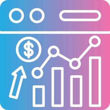 iş ve finans ikonu vektör illüstrasyonu