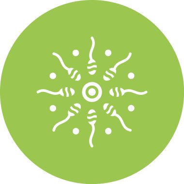 Bir yeşil ve mavi simgenin vektör illüstrasyonu