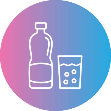 Gazoz. Web simgesi basit illüstrasyon