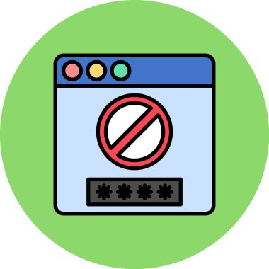 vektör düz renk simgesini durdur