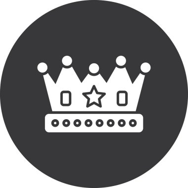 Taç. Web simgesi basit illüstrasyon