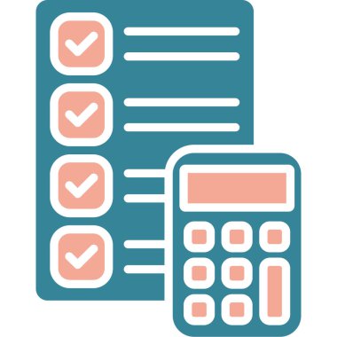 Hesap makinesi. Web simgesi basit illüstrasyon