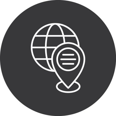 konum pin konumu simgesi beyaz arkaplan üzerinde izole edilmiş ana hat biçimi