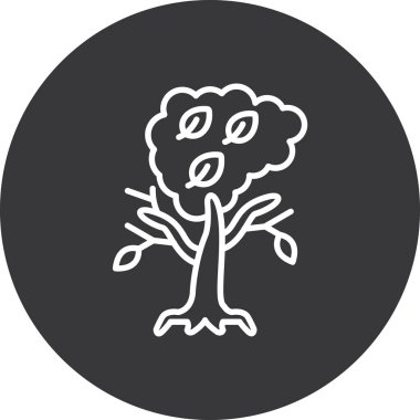 ağaç simgesi vektör illüstrasyonu