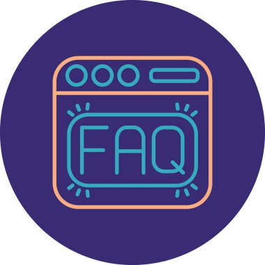Faq simgesi. Basit tasarım