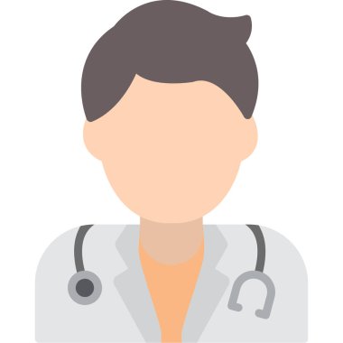 doktor doktor ikon vektör illüstrasyonu