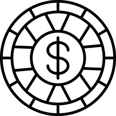 Dolar madeni para simgesi modaya uygun izole edilmiş arkaplan