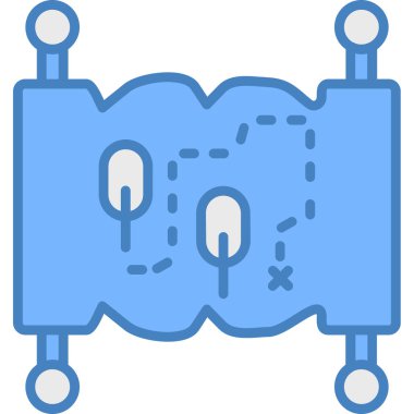 Bir çizgi film mavi simgesinin vektör illüstrasyonu