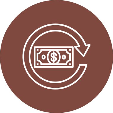 Dolar. Web simgesi basit illüstrasyon