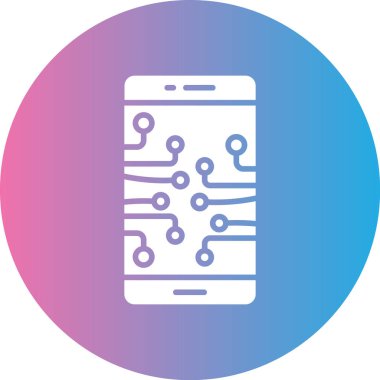 Cep telefonu. Web simgesi basit illüstrasyon