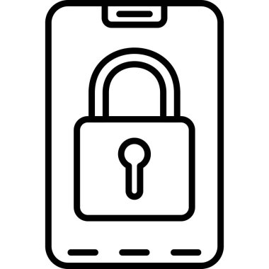 Kilit. Web simgesi basit illüstrasyon