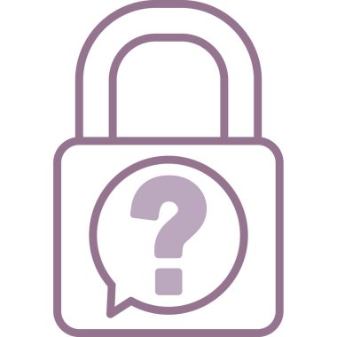 Asma kilit simgesinin vektör illüstrasyonu