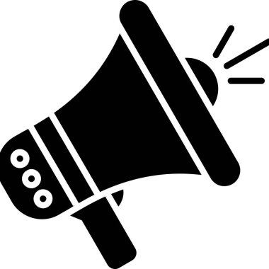 megafon ikonu. Vektör illüstrasyonu