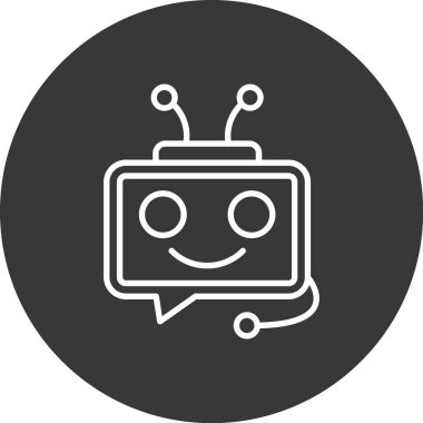 robot ikon vektör illüstrasyonu