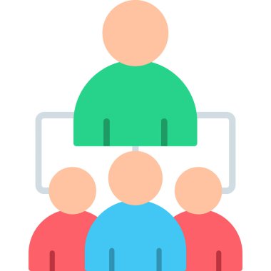 İnsanlar ikonu. Web için insan vektör simgelerinin basit illüstrasyonu