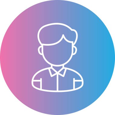 Avatar man simgesi, vektör illüstrasyonu, tasarım