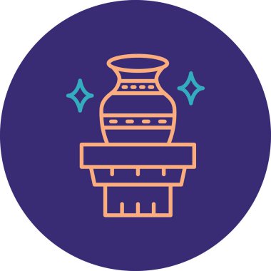 Bir mum simgesinin vektör illüstrasyonu