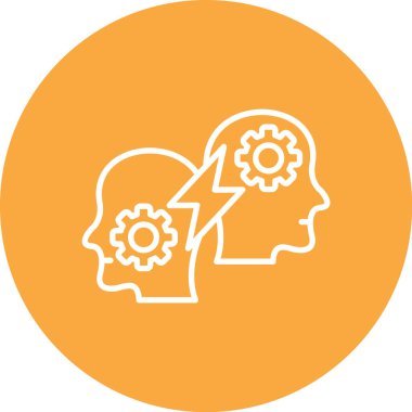 yaratıcı düşünme simge vektör çizim