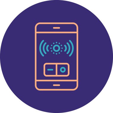 Mobil Vektör Kabartma Simgesi Tasarımı