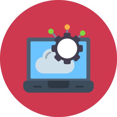 Bulut veri vektör simgesi