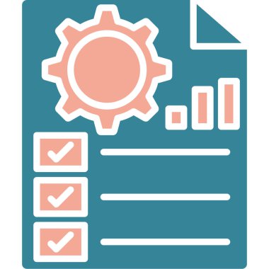 Kontrol listesi. Web simgesi basit illüstrasyon