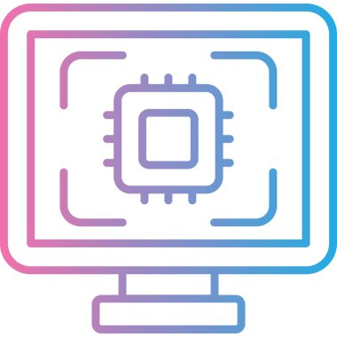 Bilgisayar. Web simgesi basit illüstrasyon