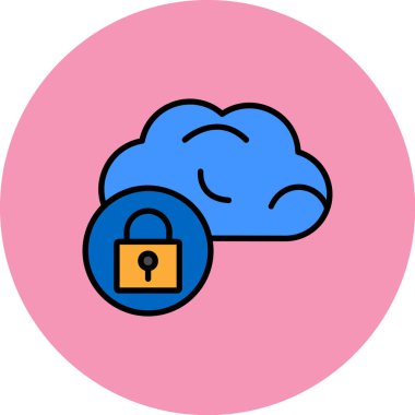 Bulut. Web simgesi basit illüstrasyon