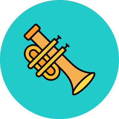 trompet simgesi vektör özeti çizimi