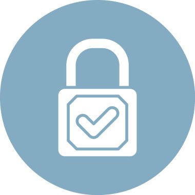 Kilit. Web simgesi basit illüstrasyon