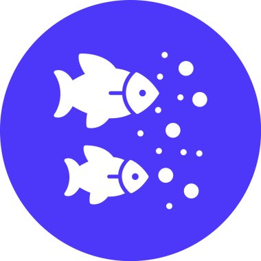 Balık simgesinin vektör illüstrasyonu