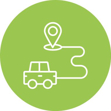 araba konumu konumu simgesi ana hat biçiminde