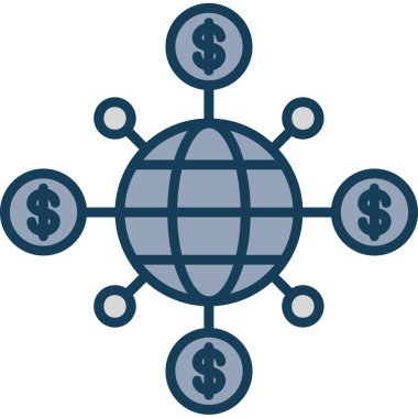 Küresel ağ kutsal kişilerin resmi. vektör çizim