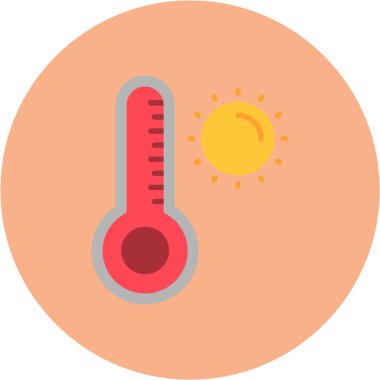 Sıcaklık. Web simgesi basit tasarım