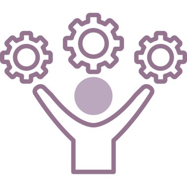 dişli simgesi, vektör çizimi