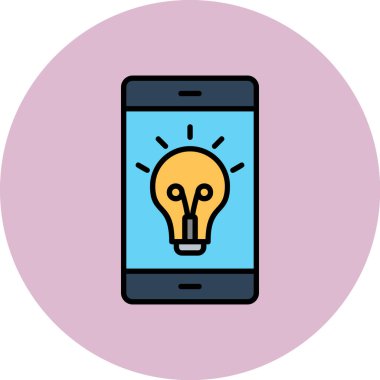 Cep telefonu simgesi, vektör illüstrasyonu