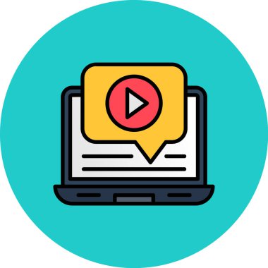 ortam simgesi vektör illüstrasyon tasarımlı dizüstü bilgisayar