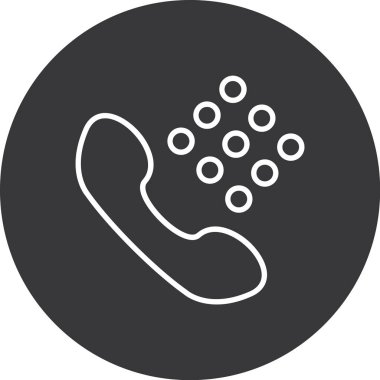 Telefon simgesinin vektör illüstrasyonu