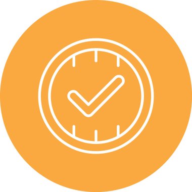 Saat simgesi vektör illüstrasyonu.