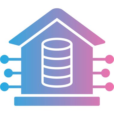 Bir ev simgesinin vektör illüstrasyonu