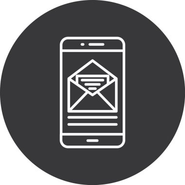 ileti ikonu vektör illüstrasyonu