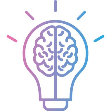 Yaratıcı bir fikir simge vektör çizim