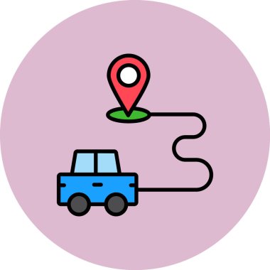 konum. Web simgesi basit illüstrasyon