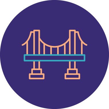 Köprü. Web simgesi basit illüstrasyon