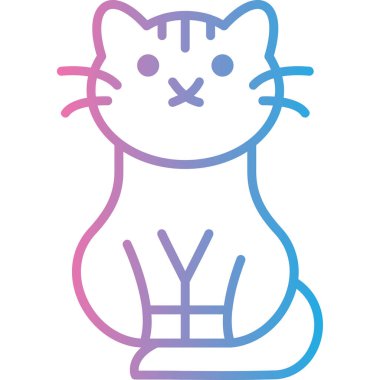 Şirin kedinin vektör çizimi