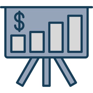 İş simgesi, vektör illüstrasyonu. finans kavramı