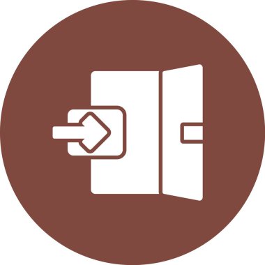 Kapı kolu olan bir el vektör simgesi