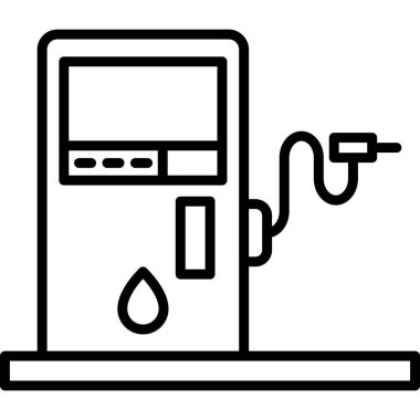 benzinlik ikonu vektör illüstrasyonu