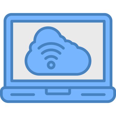 dizüstü bilgisayar simgesi. Basit resimleme