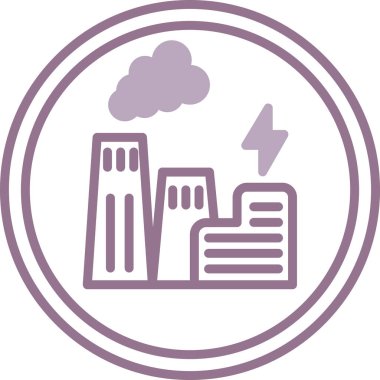 Bir bina simgesinin vektör illüstrasyonu