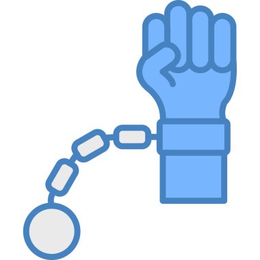 el kaldırma zinciri vektör illüstrasyonu